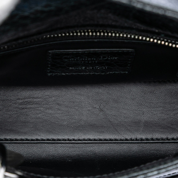 Pre-Loved Dior Mini Deerskin Ceramic Effect Jeweled Swan Lady Dior - Picture 4 of 7